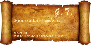 Gyuricska Tamás névjegykártya