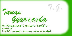 tamas gyuricska business card